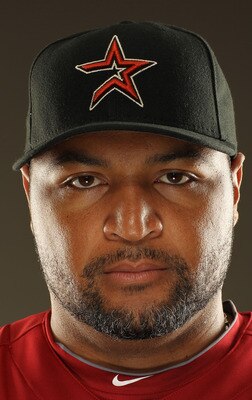 KISSIMMEE, FL - FEBRUARY 24:  Carlos Lee #45 of the Houston Astros poses for a portrait Spring Training photo Day at Osceola County Stadium  on February 24, 2011 in Kissimmee, Florida.  (Photo by Al Bello/Getty Images)