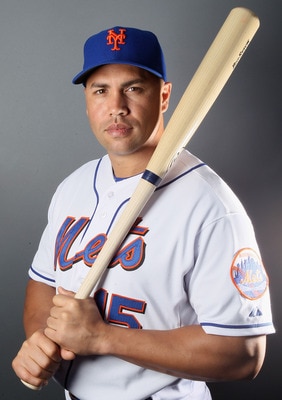 PORT ST. LUCIE, FL - FEBRUARY 24:  RY 24:  Carlos Beltran #15 of the New York Mets poses for a portrait during the New York Mets Photo Day on February 24, 2011 at Digital Domain Park in Port St. Lucie, Florida.  (Photo by Elsa/Getty Images)
