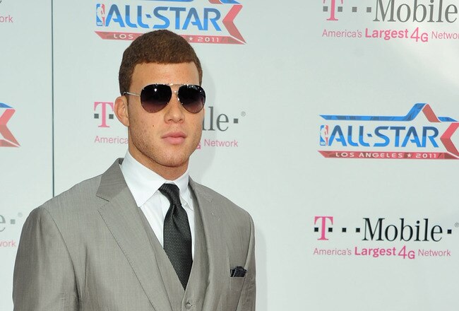 LOS ANGELES, CA - FEBRUARY 20:  NBA player Blake Griffin arrives to the T-Mobile Magenta Carpet at the 2011 NBA All-Star Game on February 20, 2011 in Los Angeles, California.  (Photo by Alberto E. Rodriguez/Getty Images)
