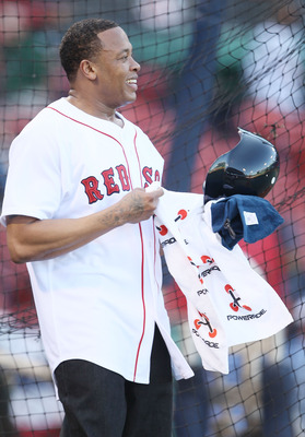 BOSTON - APRIL 04:  Producer and musician Dr. Dre takes batting practice before the Boston Red Sox  take on the the New York Yankees on April 4, 2010 during Opening Night at Fenway Park in Boston, Massachusetts. Dre was in to promote the Boston Red Sox ve