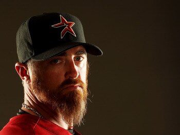 KISSIMMEE, FL - FEBRUARY 24:  Brett Myers #39 of the Houston Astros poses for a portrait Spring Training photo Day at Osceola County Stadium  on February 24, 2011 in Kissimmee, Florida.  (Photo by Al Bello/Getty Images)