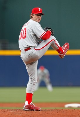 ATLANTA - APRIL 22:  Jamie Moyer #50 of the Philiadelphia Phillies against the Atlanta Braves at Turner Field on April 22, 2010 in Atlanta, Georgia.  (Photo by Kevin C. Cox/Getty Images)