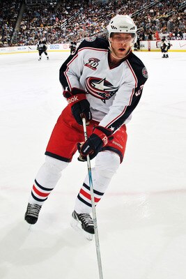 PITTSBURGH, PA - FEBRUARY 8:  Jan Hejda #35 of the Columbus Blue Jackets skates against the Pittsburgh Penguins on February 8, 2011 at CONSOL Energy Center in Pittsburgh, Pennsylvania.  (Photo by Jamie Sabau/Getty Images)