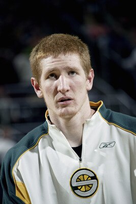 SEATTLE - FEBRUARY 10:  Robert Swift #31 of the Seattle SuperSonics stands on the court during the game with the Atlanta Hawks at Key Arena on February 10 in Seattle, Washington.  The Sonics won 99-91. NOTE TO USER: User expressly acknowledges and agrees 