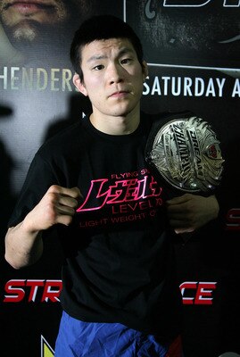 HOLLYWOOD - MARCH 17:  Dream 155-Pound Champion Shinya 'Tobikan Judan' Aoki attends the CBS' Strikeforce MMA Fighters Open Media Workout on March 17, 2010 in Hollywood, California.  (Photo by Valerie Macon/Getty Images)
