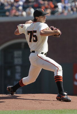SAN FRANCISCO - OCTOBER 02:  Barry Zito #75 of the San Francisco Giants pitches against the San Diego Padres during the first inning at AT&T Park on October 2, 2010 in San Francisco, California.  (Photo by Justin Sullivan/Getty Images)