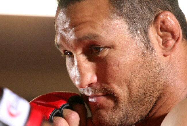 HOLLYWOOD - MARCH 17:  Legendary MMA Superstar and two time Olympic Wrestler Dan Henderson attends the CBS' Strikeforce MMA Fighters Open Media Workout on March 17, 2010 in Hollywood, California.  (Photo by Valerie Macon/Getty Images)