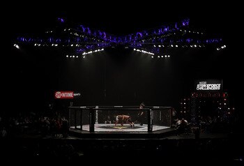 PHOENIX - AUGUST 13:  Jason Richey (L) squares off against Edmund Xehili (R) in the Strikeforce Challengers Undercard bout at Dodge Theater on August 13, 2010 in Phoenix, Arizona.  (Photo by Christian Petersen/Getty Images)