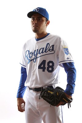 SURPRISE, AZ - FEBRUARY 23:  Picther Joakim Soria #48 of the Kansas City Royals poses for a portrait during Spring Training Media Day on February 23, 2011 at Suprise Stadium in Surprise, Arizona..  (Photo by Jonathan Ferrey/Getty Images)