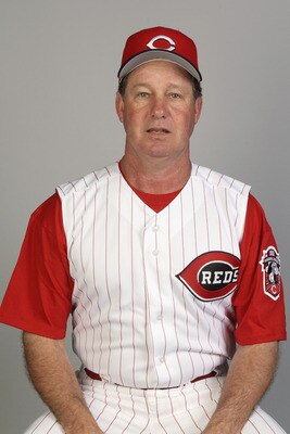 SARASOTA, FL - FEBRUARY 20:  Pitching coach Don Gullett #35 of the Cincinnati Reds poses for a portrait during the Reds' spring training Media Day on February 20, 2003 at Ed Smith Stadium in Sarasota, Florida. (Photo by Ezra Shaw/Getty Images)