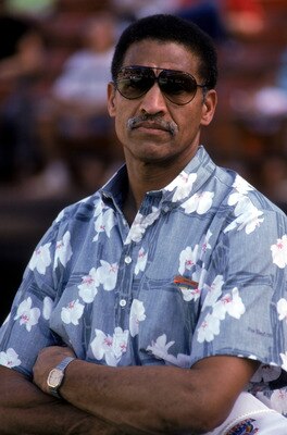 HONOLULU, HI - FEBRUARY 4:  Class of 1990 Hall of Fame inductee, Buck Buchanan, attends the 1990 NFL Pro Bowl at Aloha Stadium on February 4, 1990 in Honolulu, Hawaii.  The NFC won 27-21.  Defensive tackle Buck Buchanan played for the Kansas City Chiefs f
