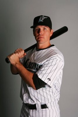 JUPITER, FL - MARCH 02:  Infielder Donnie Murphy #22 of the Florida Marlins poses during photo day at Roger Dean Stadium on March 2, 2010 in Jupiter, Florida.  (Photo by Doug Benc/Getty Images)