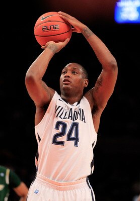 NEW YORK, NY - MARCH 08: Corey Stokes #24 of the Villanova Wildcats shoots a free throw against the South Florida Bulls during the first round of the 2011 Big East Men's Basketball Tournament presented by American Eagle Outfitters at Madison Square Garden