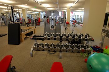 PARK CITY, UT - NOVEMBER 13:  A general view of the weight room at the United States Ski and Snowboard Association Center of Excellence on November 13, 2009 in Park City, Utah. The Center of Excellence it the headquarters for the USSA and houses state-of-