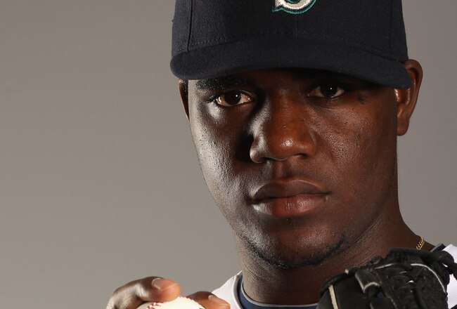 PEORIA, AZ - FEBRUARY 20:  Michael Pineda #36 of the Seattle Mariners poses for a portrait at the Peoria Sports Complex on February 20, 2011 in Peoria, Arizona.  (Photo by Ezra Shaw/Getty Images)