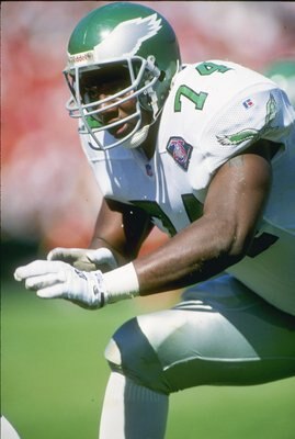2 Oct 1994:  Offensive lineman Bernard Williams of the Philadelphia Eagles looks on during a game against the San Francisco 49ers at Candlestick Park in San Francisco, California.  The Eagles won the game, 40-8. Mandatory Credit: Otto Greule Jr.  /Allspor