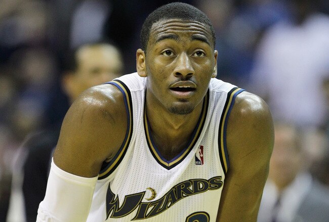 WASHINGTON, DC - MARCH 05:  John Wall#2 of the Washington Wizards against the Minnesota Timberwolves at the Verizon Center on March 5, 2011 in Washington, DC. NOTE TO USER: User expressly acknowledges and agrees that, by downloading and/or using this Phot