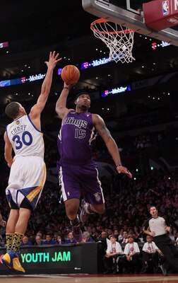DeMarcus Cousins goes up for a dunk.