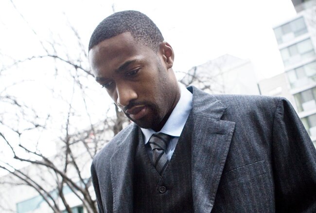 WASHINGTON -  JANUARY 15:  NBA player Gilbert Arenas arries at District of Columbia Court January 15, 2010 in Washington, DC.  The Washington Wizards star was to appear in court to answer to felony charges for bringing gun into the Wizards locker room.  (