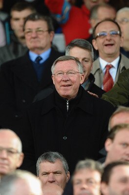 MANCHESTER, ENGLAND - MARCH 19: Sir Alex Ferguson of Manchester United looks on from the stands during the Barclays Premier League match between Manchester United and Bolton Wanderers at Old Trafford on March 19, 2011 in Manchester, England. Ferguson is s