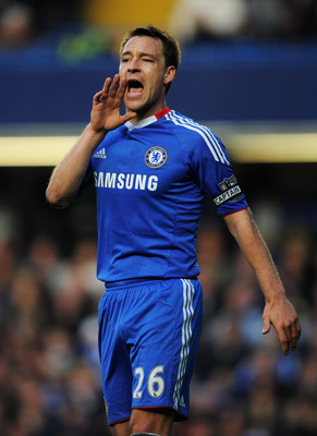 LONDON, ENGLAND - MARCH 20:  John Terry of Chelsea shouts during the Barclays Premier League match between Chelsea and Manchester City at Stamford Bridge on March 20, 2011 in London, England.  (Photo by Michael Regan/Getty Images)