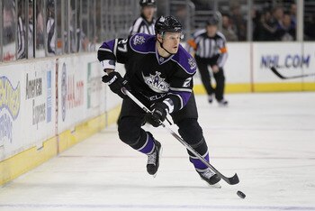 LOS ANGELES, CA - FEBRUARY 26:  Alexei Ponikarovsky #27 of the Los Angeles Kings skates against the Colorado Avalanche at Staples Center on February 26, 2011 in Los Angeles, California.  (Photo by Jeff Gross/Getty Images)