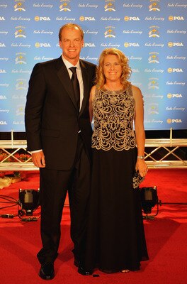 LOUISVILLE, KY - SEPTEMBER 17:  Steve Stricker of the USA team and wife Nicki arrive on the red carpet for the Ryder Cup Gala dinner prior to the start of the 2008 Ryder Cup September 17, 2008 in Louisville, Kentucky.  (Photo by Sam Greenwood/Getty Images