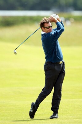 ST ANDREWS, SCOTLAND - JULY 16:  Sir Nick Faldo of England hits a shot on the fourth hole during the second round of the 139th Open Championship on the Old Course, St Andrews on July 16, 2010 in St Andrews, Scotland.  (Photo by Warren Little/Getty Images)