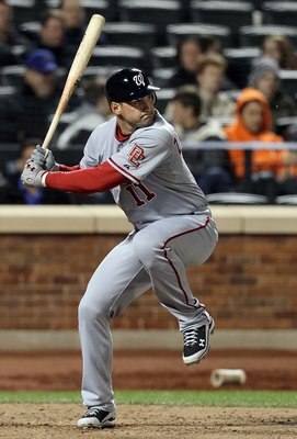 NEW YORK - MAY 10:  Ryan Zimmerman #11 of the Washington Nationals bats against the New York Mets on May 10, 2010 at Citi Field in the Flushing neighborhood of the Queens borough of New York City.  (Photo by Jim McIsaac/Getty Images)