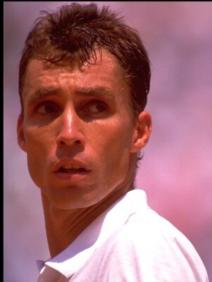 MAY 1987:  IVAN LENDL OF CZECHOSLOVAKIA LOOKING SURPRISED DURING A MATCH AT THE 1987 FRENCH OPEN AT ROLAND GARROS TENNIS CLUB IN PARIS.