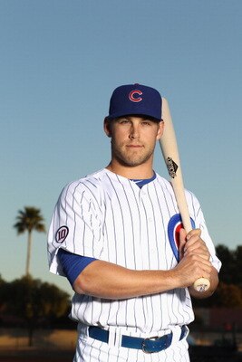 MESA, AZ - FEBRUARY 22:  Brett Jackson #59 of the Chicago Cubs poses for a portrait during media photo day at Finch Park on February 22, 2011 in Mesa, Arizona.  (Photo by Ezra Shaw/Getty Images)