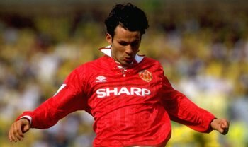 15 Aug 1993:  Ryan Giggs of Manchester United in action during an FA Carling Premier League match against Norwich City at Carrow Road in Norwich, England. Manchester United won the match 2-0. \ Mandatory Credit: Shaun  Botterill/Allsport