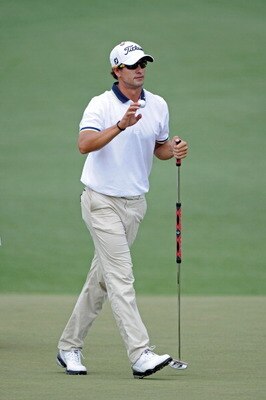 AUGUSTA, GA - APRIL 09:  Adam Scott of Australia walks across the second green during the third round of the 2011 Masters Tournament at Augusta National Golf Club on April 9, 2011 in Augusta, Georgia.  (Photo by Harry How/Getty Images)