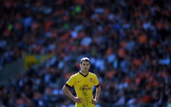 BLACKPOOL, ENGLAND - APRIL 10: Jack Wilshere of Arsenal looks on during the Barclays Premier League match between Blackpool and Arsenal at Bloomfield Road on April 10, 2011 in Blackpool, England. (Photo by Chris Brunskill/Getty Images)