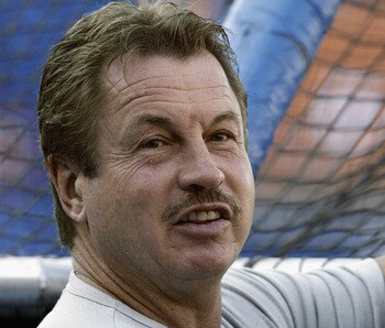 LOS ANGELES - AUGUST 8:  Former Los Angeles Dodger Ron Cey looks on during batting practice before the game against the Chicago Cubs on August 8, 2003 at Dodger Stadium in Los Angeles, California.  The Dodgers defeated the Cubs 3-1.  (Photo by Doug Benc/G