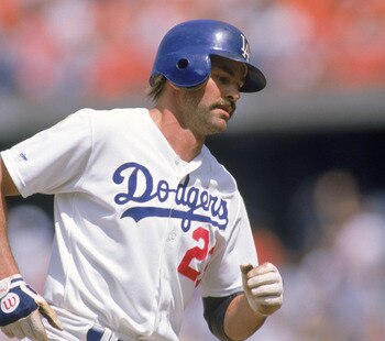 LOS ANGELES - 1988:  Kirk Gibson #23 of the Los Angeles Dodgers runs the bases during a 1988 game at Dodger Stadium in Los Angeles, California.  (Photo by Mike Powell/Getty Images)