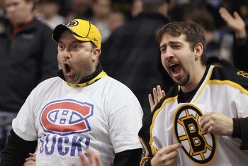 BOSTON, MA - MARCH 24:  Boston Bruins fans cheere after a goal in the third period against the Montreal Canadiens on March 24, 2011 at the TD Garden in Boston, Massachusetts.  The Boston Bruins defeated the Montreal Canadiens 7-0.  (Photo by Elsa/Getty Im