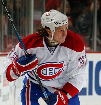 NEWARK, NJ - APRIL 02:  Ryan White #53 of the Montreal Canadians skates during an NHL hockey game against the New Jersey Devils at the Prudential Center on April 2, 2011 in Newark, New Jersey.  (Photo by Paul Bereswill/Getty Images)