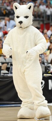 GLENDALE, AZ - MARCH 28:  The mascot of the Connecticut Huskies performs during the game against the Missouri Tigers in the Elite Eight of the NCAA Division I Men's Basketball Tournament at the University of Phoenix Stadium on March 28, 2009 in Glendale,