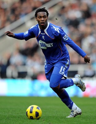 NEWCASTLE UPON TYNE, ENGLAND - FEBRUARY 26: Daniel Sturridge of Bolton Wanderers in action during the Barclays Premier League match between Newcastle United and Bolton Wanderers at St James' Park on February 26, 2011 in Newcastle upon Tyne, England.  (Pho