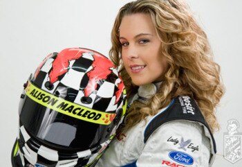 Allison certainly has the looks sponsors are looking for. (Courtesy MacCloed Web Site)