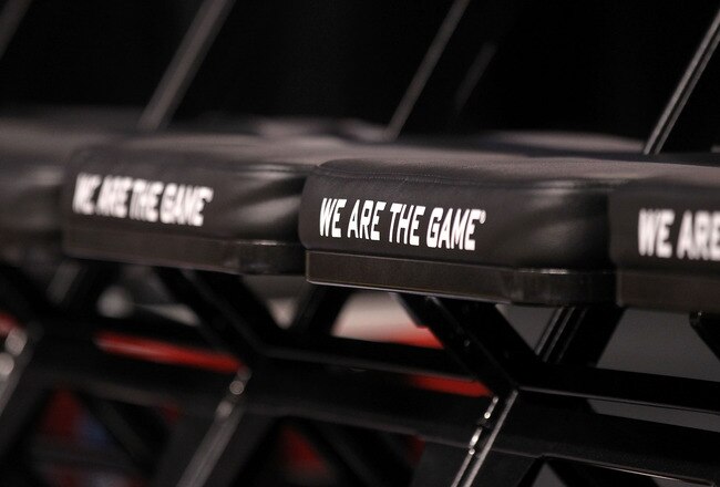 TAMPA, FL - MARCH 17:  'We are the game' is written on the chairs of the UCLA Bruins bench against the Michigan State Spartans during the second round of the 2011 NCAA men's basketball tournament at St. Pete Times Forum on March 17, 2011 in Tampa, Florida