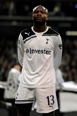 LONDON, ENGLAND - APRIL 13: William Gallas of Spurs lines up prior to the UEFA Champions League quarter final second leg match between Tottenham Hotspur and Real Madrid at White Hart Lane on April 13, 2011 in London, England.  (Photo by Jasper Juinen/Gett
