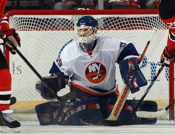 Rick diPietro leaving a lot of net.