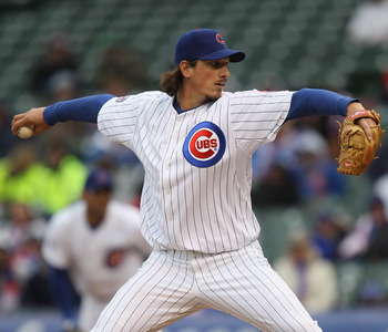 CHICAGO, IL - APRIL 20: Jeff Samardzija #29 of the Chicago Cubs pitches in the 10th inning against the San Diego Padres at Wrigley Field on April 20, 2011 in Chicago, Illinois. The Cubs defeated the Padres 2-1 in 11 innings. (Photo by Jonathan Daniel/Gett