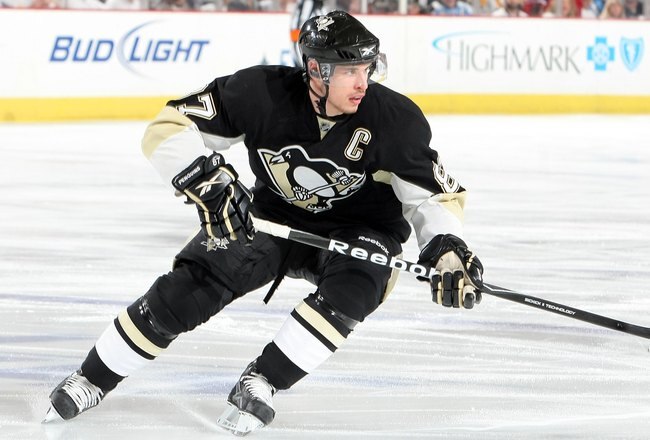 PITTSBURGH - MAY 12:  Sidney Crosby #87 of the Pittsburgh Penguins skates against the Montreal Canadiens in Game Seven of the Eastern Conference Semifinals during the 2010 Stanley Cup Playoffs at Mellon Arena on May 12, 2010 in Pittsburgh, Pennsylvania.(P