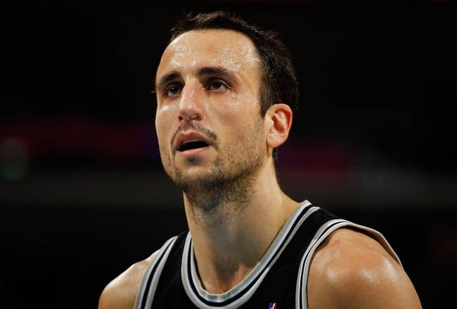 NEW ORLEANS - JANUARY 18:  Manu Ginobili #20 of the San Antonio Spurs during the game against the New Orleans Hornets at New Orleans Arena on January 18, 2010 in New Orleans, Louisiana.   NOTE TO USER: User expressly acknowledges and agrees that, by downl