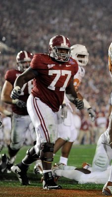 PASADENA, CA - JANUARY 07:  Running back Mark Ingram #22 of the Alabama Crimson Tide celebrates after scoring in the fourth quarter against the Texas Longhorns during the Citi BCS National Championship game at the Rose Bowl on January 7, 2010 in Pasadena,