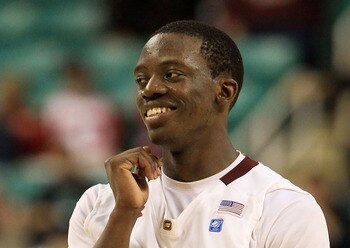 GREENSBORO, NC - MARCH 10:  Reggie Jackson #0 of the Boston College Eagles smiles during the second half of the game in the first round of the 2011 ACC men's basketball tournament at the Greensboro Coliseum on March 10, 2011 in Greensboro, North Carolina.