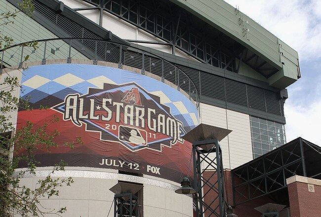 PHOENIX, AZ - APRIL 08:  General view outside of Chase Field before the Major League Baseball home opening game between the Cincinnati Reds and the Arizona Diamondbacks on April 8, 2011 in Phoenix, Arizona. The Diamondbacks defeated the Reds 13-2.  (Photo